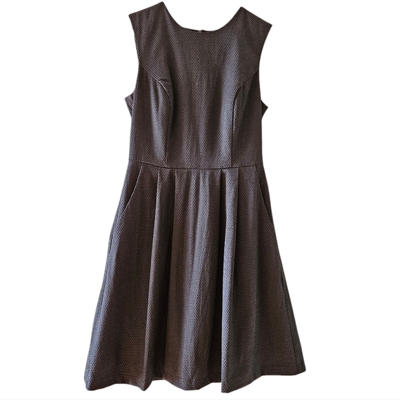 Birds Of North America Sleeveless Feminine Textured Mini Black Dress Size 8. - Picture 1 of 13